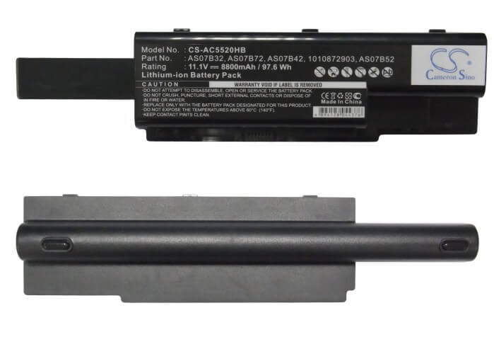 11.1V, 8800mAh, Li-ion Battery fits Gateway, Md7801u, 97.68Wh