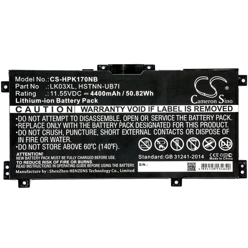 11.55V, 4400mAh, Li-ion Battery fits Hp, 2ps80ea, 2pt04ea, 50.82Wh