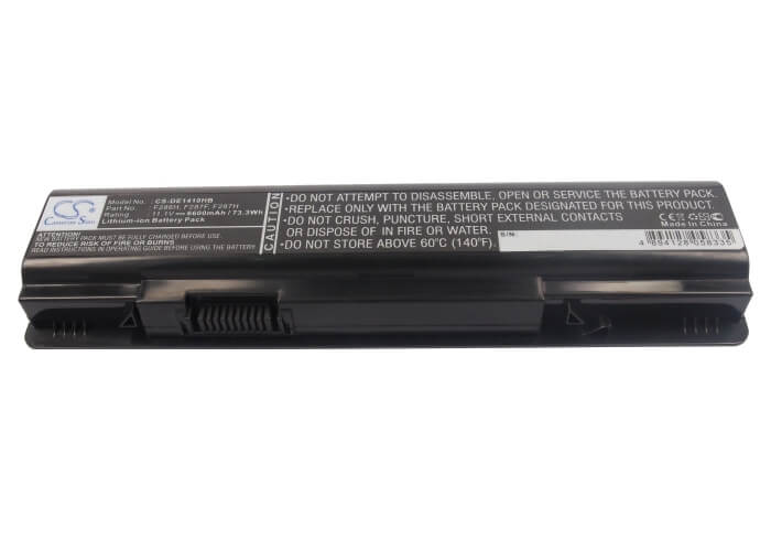 11.1V, 6600mAh, Li-ion Battery fits Dell, Inspiron 1410, Vostro 1014, 73.26Wh