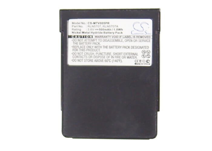 3.6V, 500mAh, Ni-MH Battery fits Motorola, Minitor 5, Minitor V5, 1.8Wh