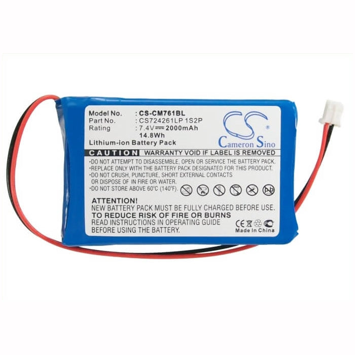 7.4V, 2000mAh, Li-Polymer Battery fits Olympia, Cm 75, Cm 761, 14.8Wh