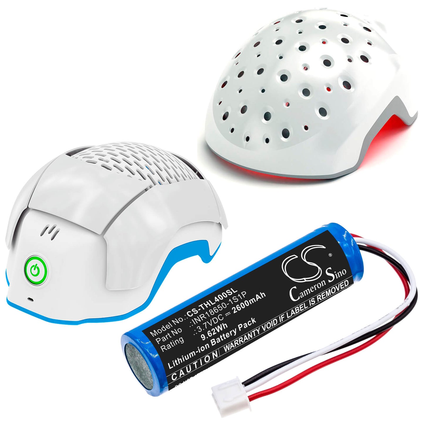 3.7V, 2600mAh, Li-ion Battery fits Theradome, Lh40, Lh80, 9.62Wh