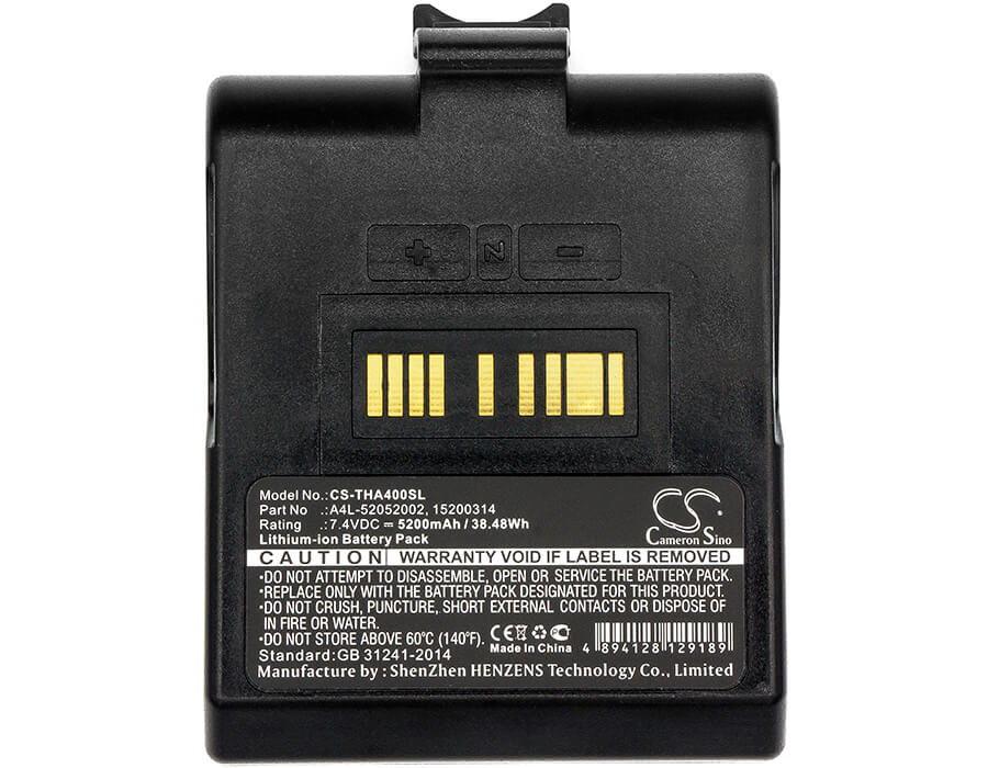 7.4V, 5200mAh, Li-ion Battery fits Tsc, Alpha 4l, 38.48Wh