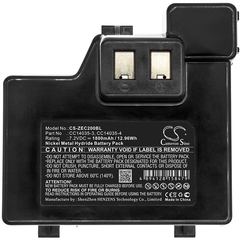 7.2V, 1800mAh, Ni-MH Battery fits Zebra, Cameo 2, 12.96Wh