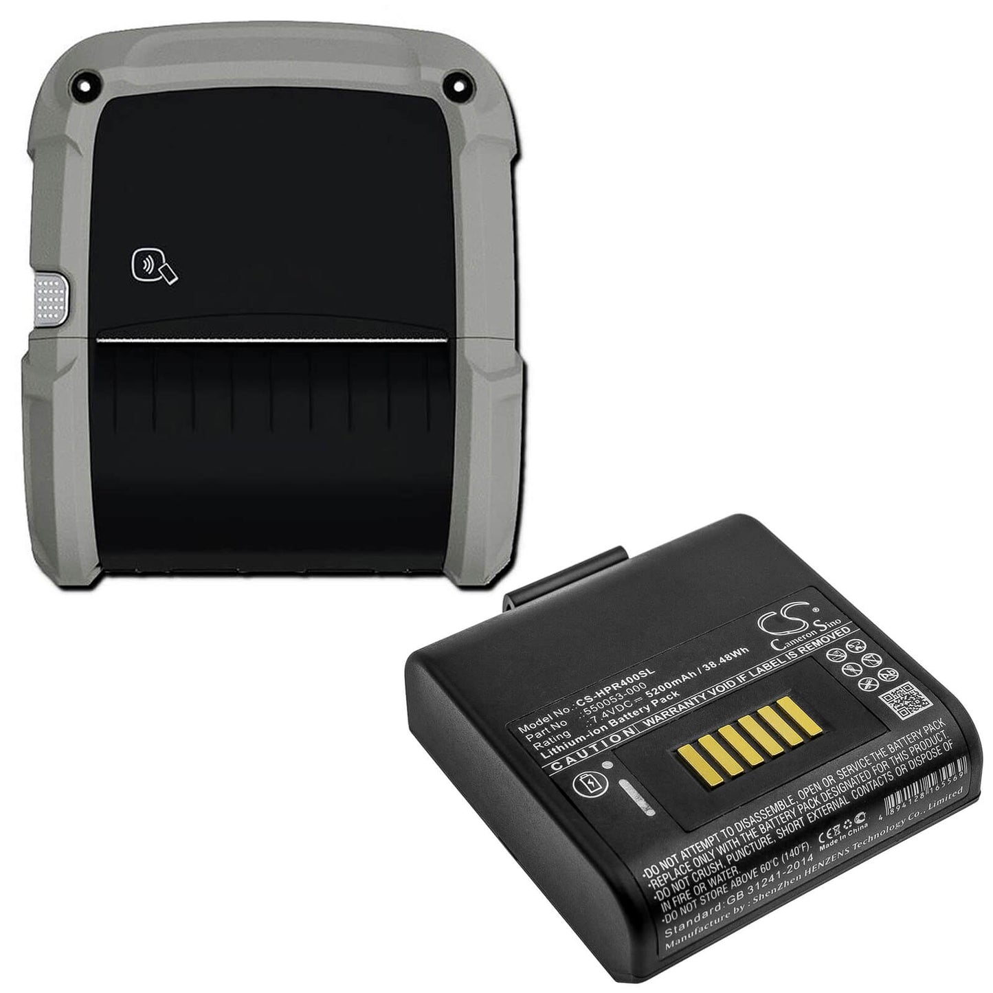 7.4V, 5200mAh, Li-ion Battery fits Oneil, Rp4, 38.48Wh