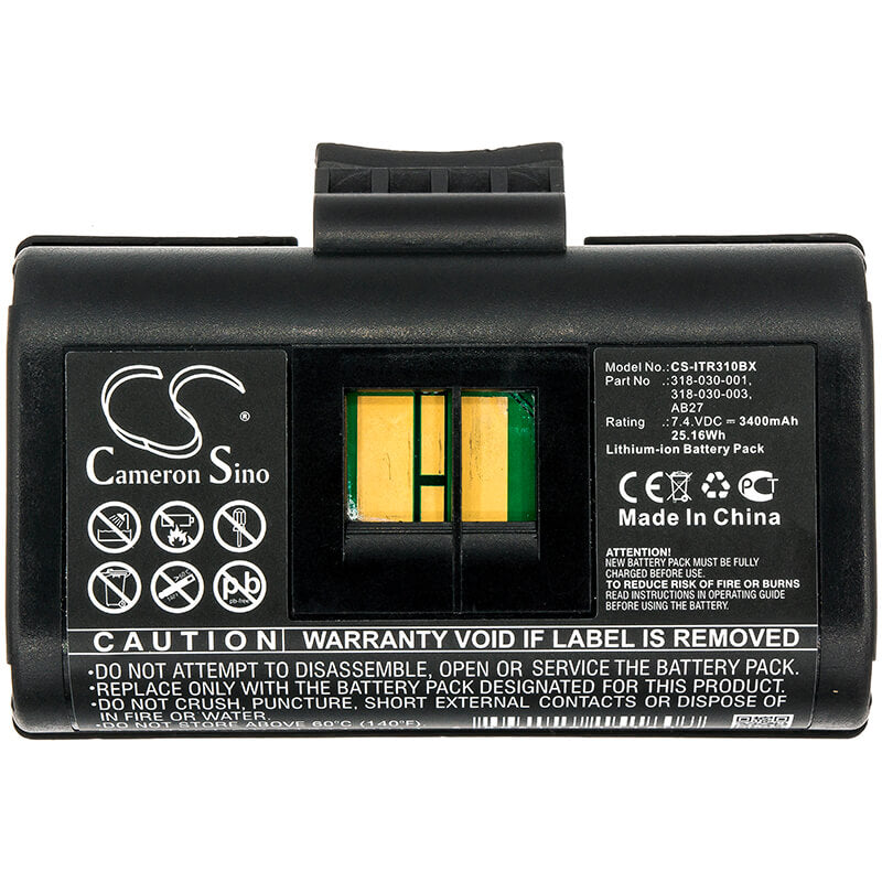 7.4V, 3400mAh, Li-ion Battery fits Intermec, Pb21, Pb22, 25.16Wh