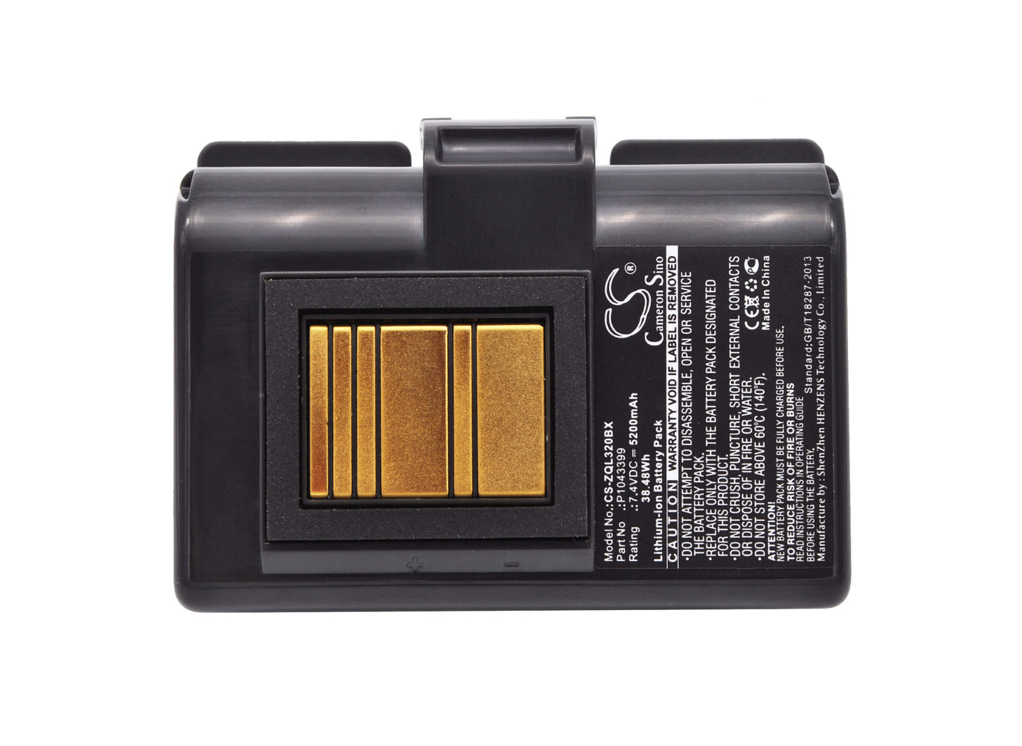 7.4V, 5200mAh, Li-ion Battery fits Zebra, Qln220, Qln220hc, 38.48Wh