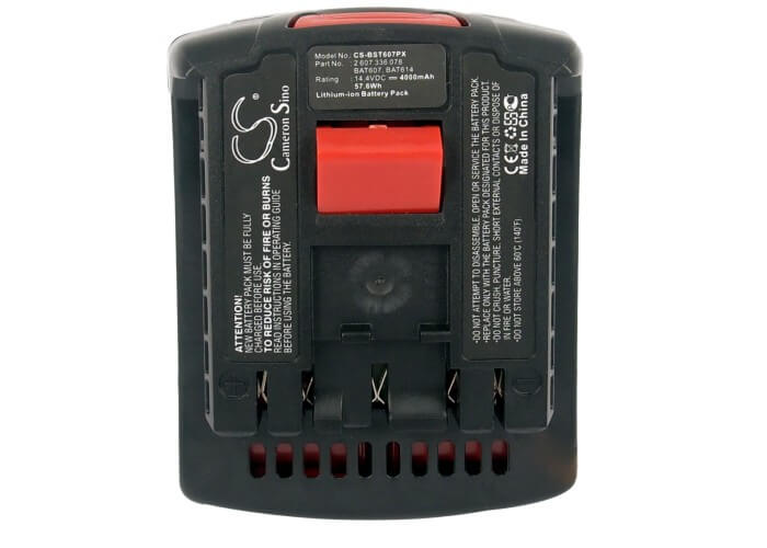 14.4V, 4000mAh, Li-ion Battery fits Bosch, Ddb180-02, Gdr 1080-li, 57.6Wh