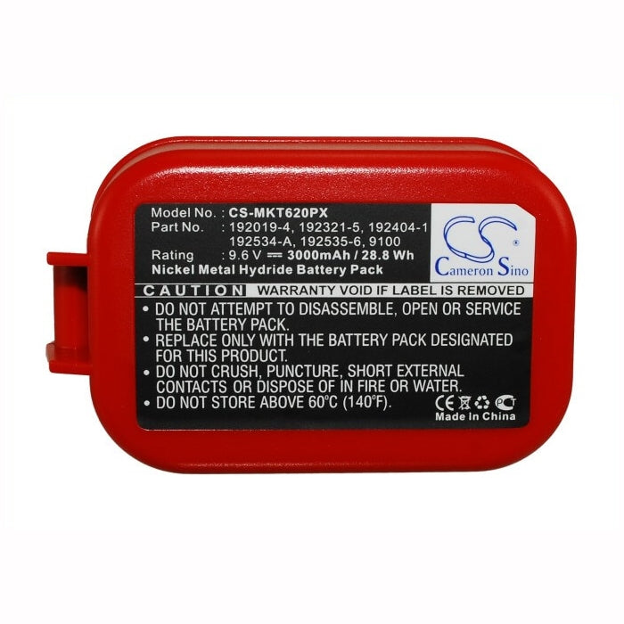 9.6V, 3000mAh, Ni-MH Battery fits Makita, 1022dw, 6014dw, 28.8Wh