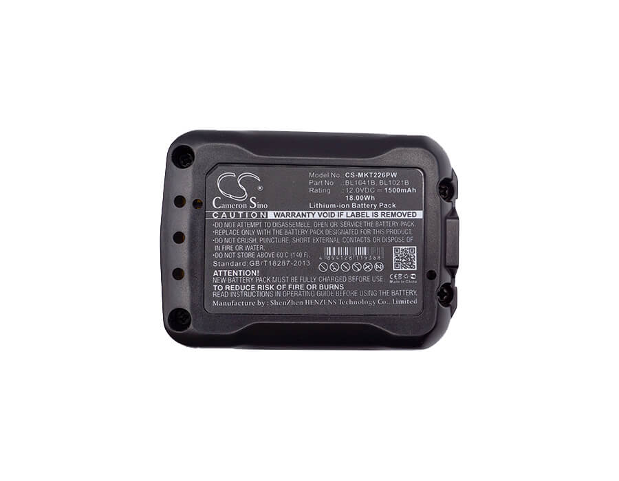 12.0V, 1500mAh, Li-ion Battery fits Makita, 12v Max Cxt Tool, 12-volt Max Cxt, 18Wh