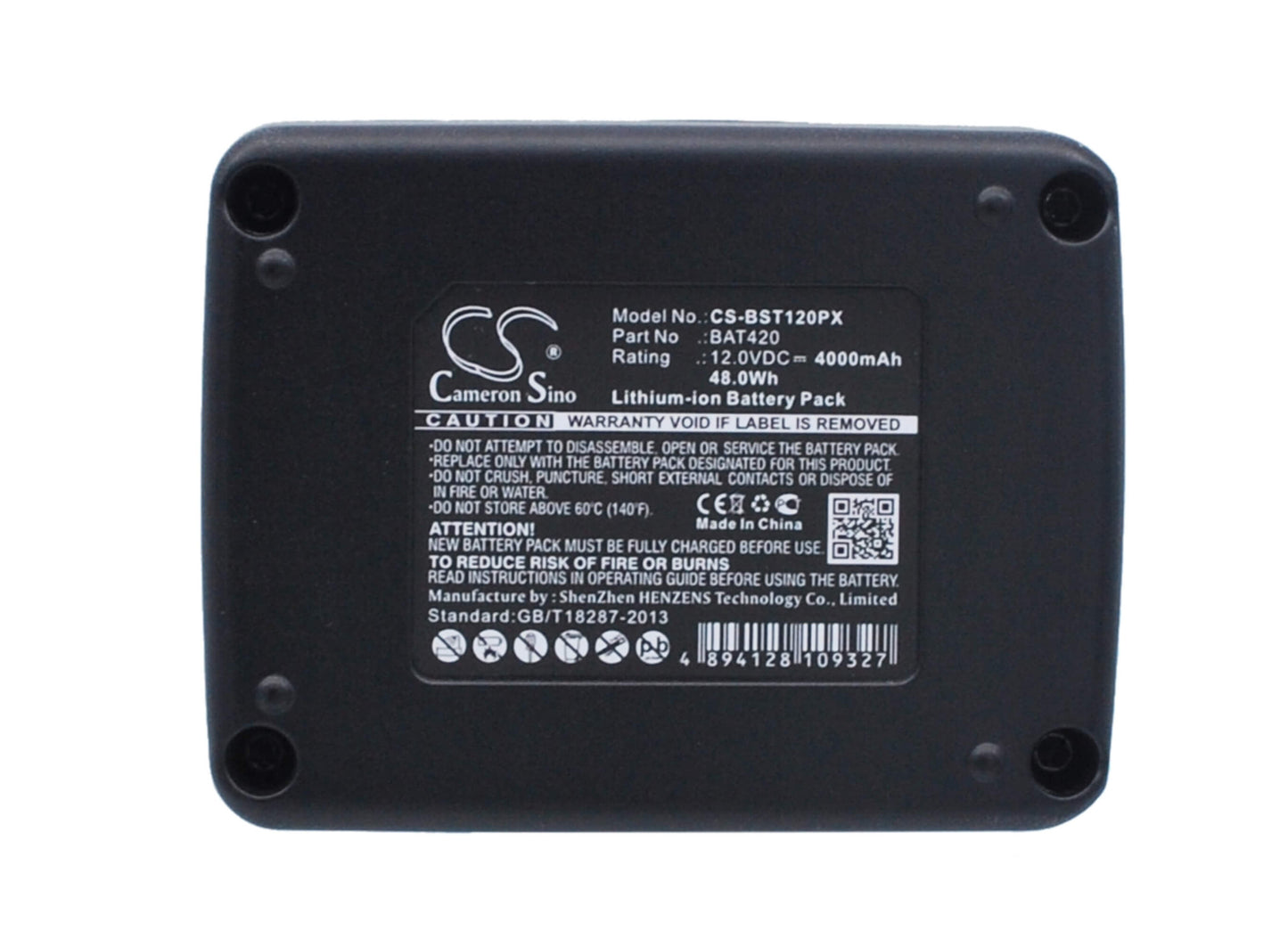 12.0V, 4000mAh, Li-ion Battery fits Bosch, 12-volt Max Tools, All 12v Max Pod Battery Style, 48Wh