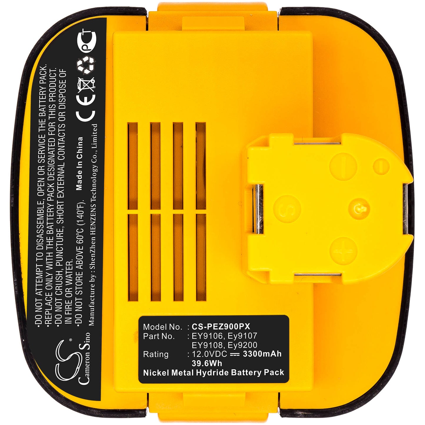 12.0V, 3300mAh, Ni-MH Battery fits Panasonic, Ey3000, Ey3502fqmkw, 39.6Wh