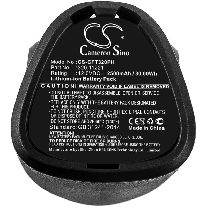 12.0V, 2500mAh, Li-ion Battery fits Craftsman, 11221, 9-11221, 30Wh