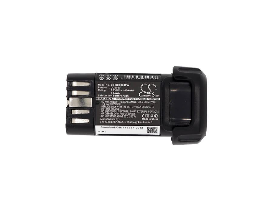7.2V, 1000mAh, Li-ion Battery fits Dewalt, Dcb095, Dcf680, 7.2Wh