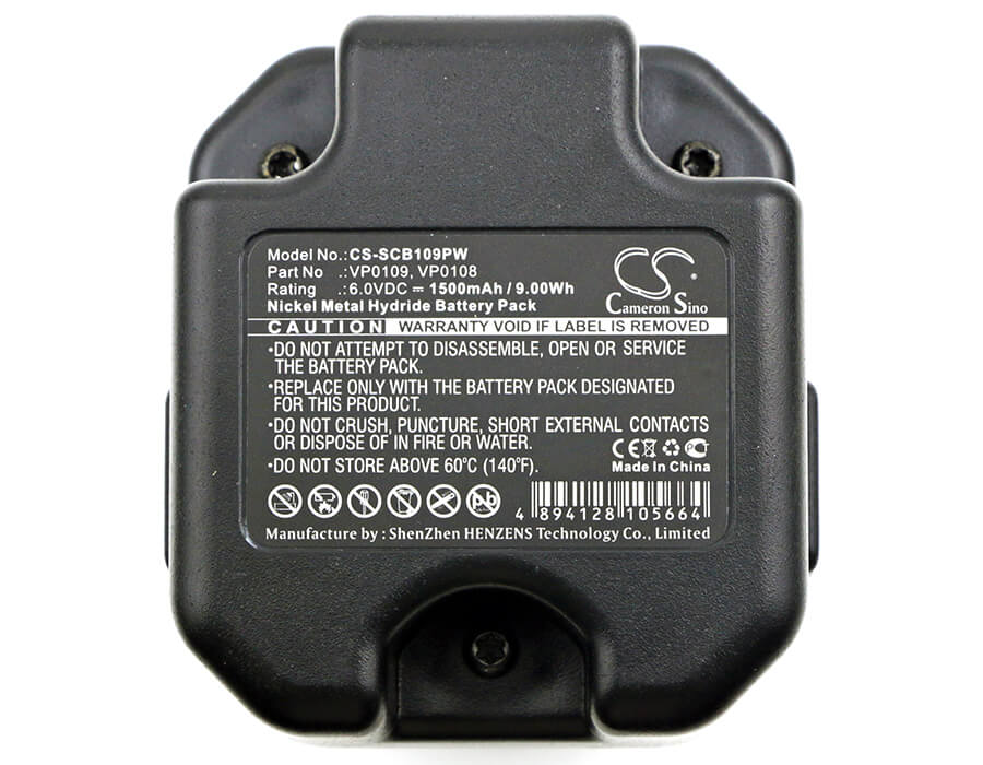 6.0V, 1500mAh, Ni-MH Battery fits Senco, Gt65da, Gt65rha, 9Wh