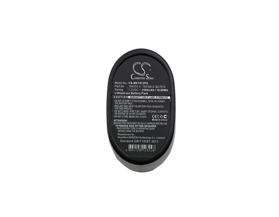 7.2V, 2500mAh, Li-ion Battery fits Makita, Cl070, Cl070d, 18Wh