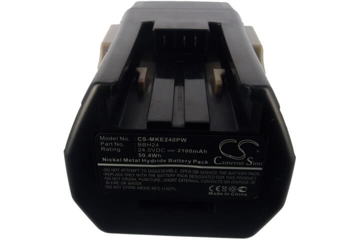 24.0V, 2100mAh, Ni-MH Battery fits Milwaukee, Bxl24, Bxs24, 50.4Wh