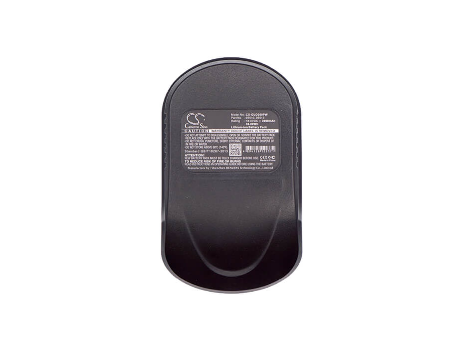 18.0V, 2000mAh, Li-ion Battery fits Gude, Ghs 520 18 Li-ion, Glb 200 18 Li-ion, 36Wh