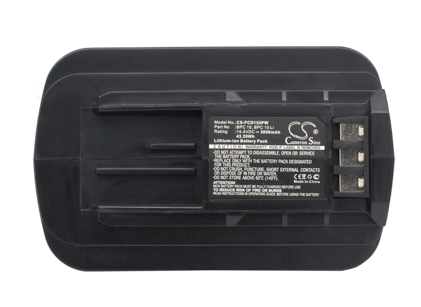 14.4V, 3000mAh, Li-ion Battery fits Festool, C15, C15 Cordless Drill/driver, 43.2Wh