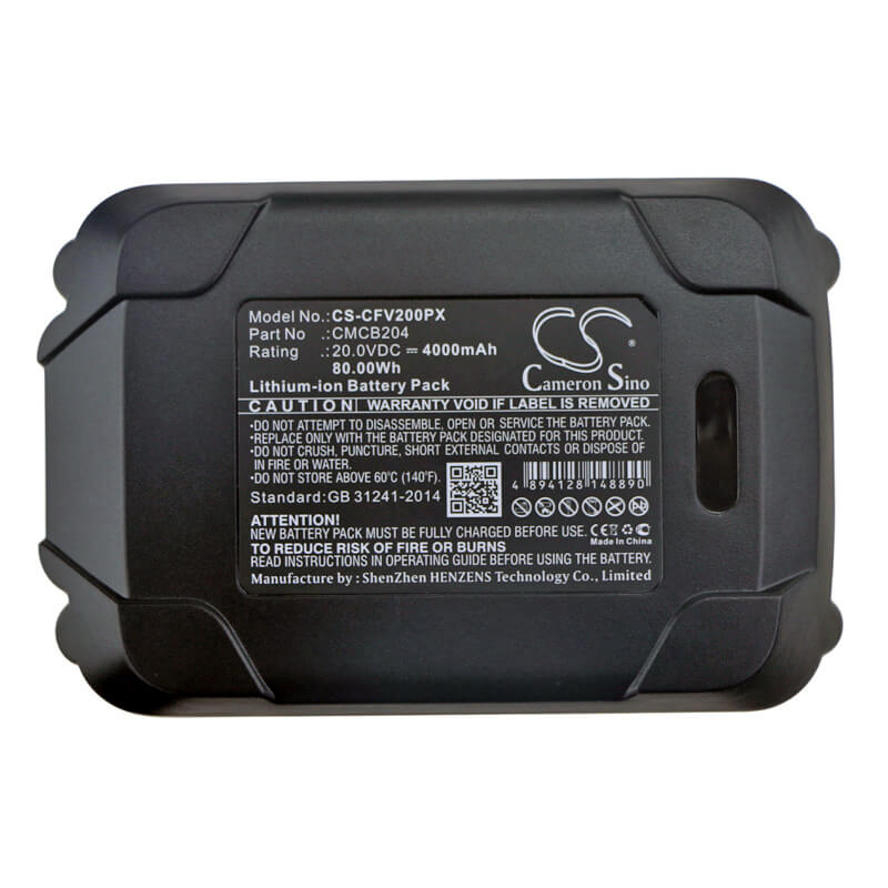 20.0V, 4000mAh, Li-ion Battery fits Craftsman, 16ga Straight Finish Nailer, 18ga Brad Nailer, 80Wh