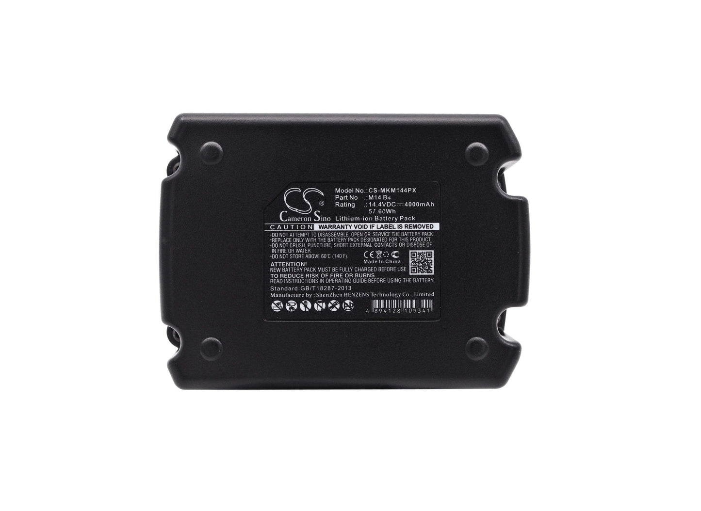 14.4V, 4000mAh, Li-ion Battery fits Milwaukee, C14 Dd, C14 Pd, 57.6Wh