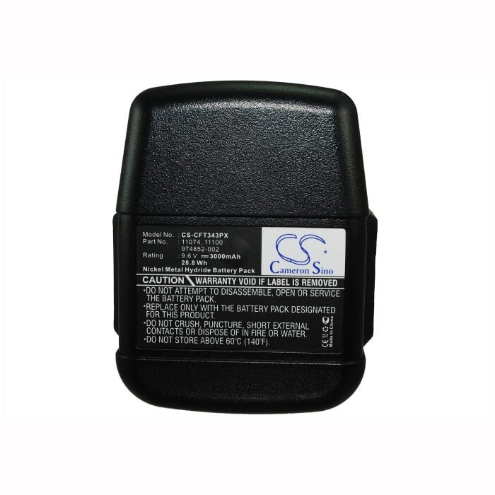 9.6V, 3000mAh, Ni-MH Battery fits Craftsman, 11343, 315.22189, 28.8Wh