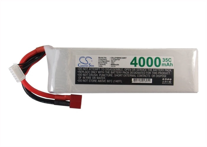 18.5V, 4000mAh, Li-Polymer Battery fits Cameron Sino, RC Trains Cs-lp4005c35rt, 74Wh