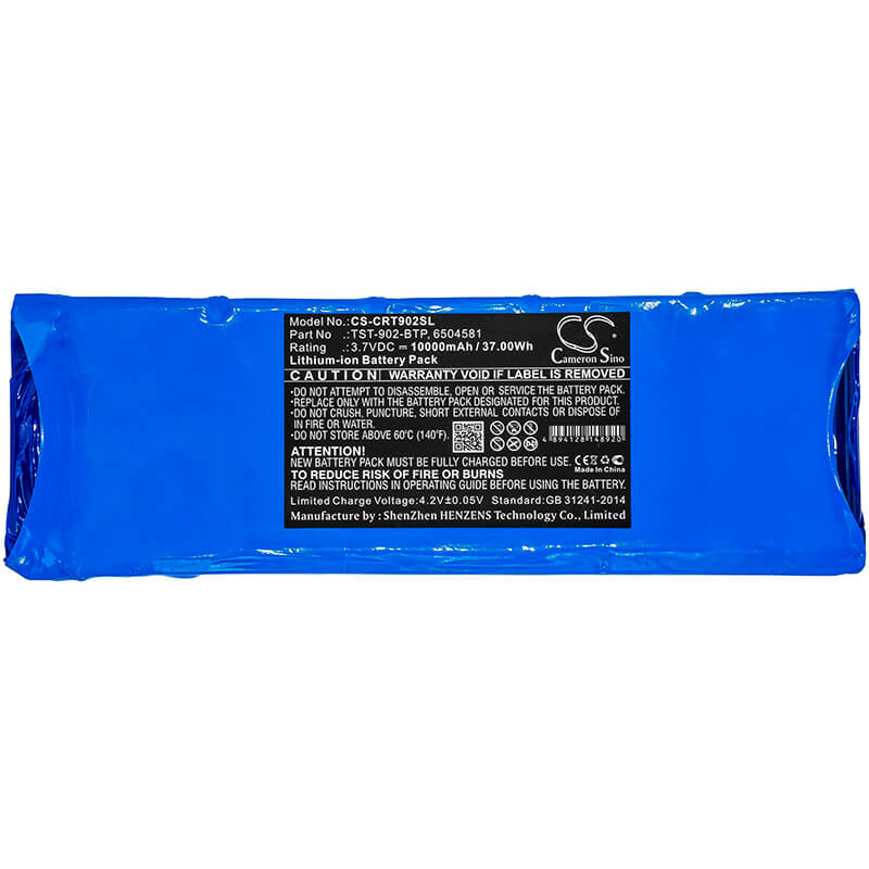 3.7V, 10000mAh, Li-ion Battery fits Crestron, Tst-902, 37Wh