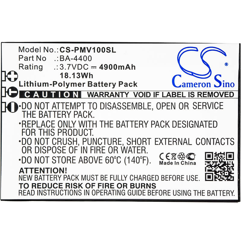 3.7V, 4900mAh, Li-Polymer Battery fits Lawmate, Pv-1000, Pv-1000 Neo, 18.13Wh