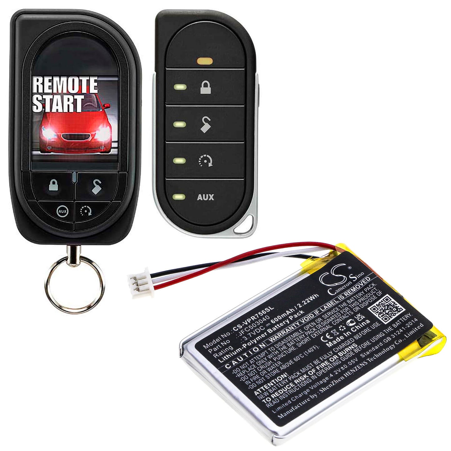 3.7V, 600mAh, Li-Polymer Battery fits Clifford, 7541x, 2.22Wh