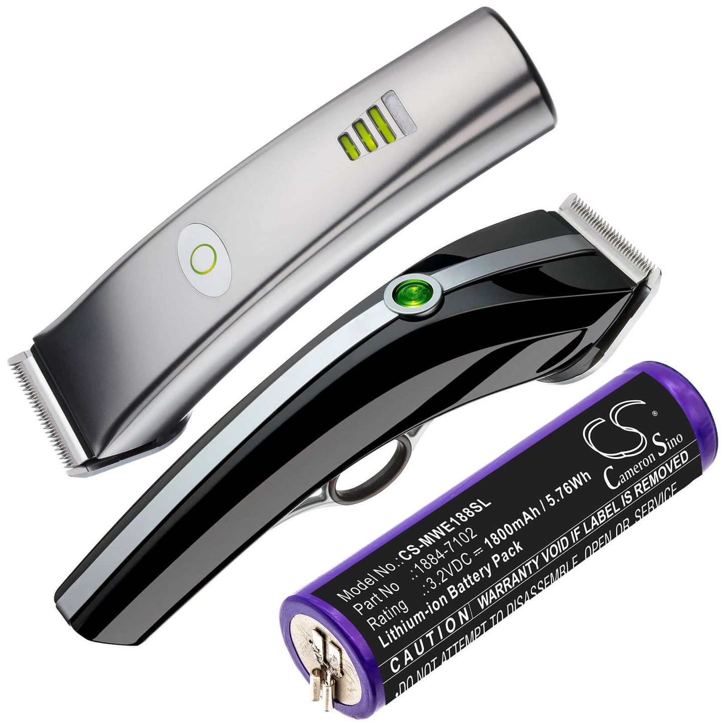 3.2V, 1800mAh, Li-ion Battery fits Moser, 1884 Li+pro, Ermila 1884, 5.76Wh
