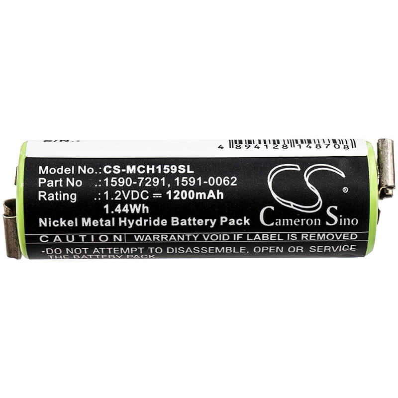 1.2V, 1200mAh, Ni-MH Battery fits Moser, Chromini 1591, Chromini 1591b, 1.44Wh