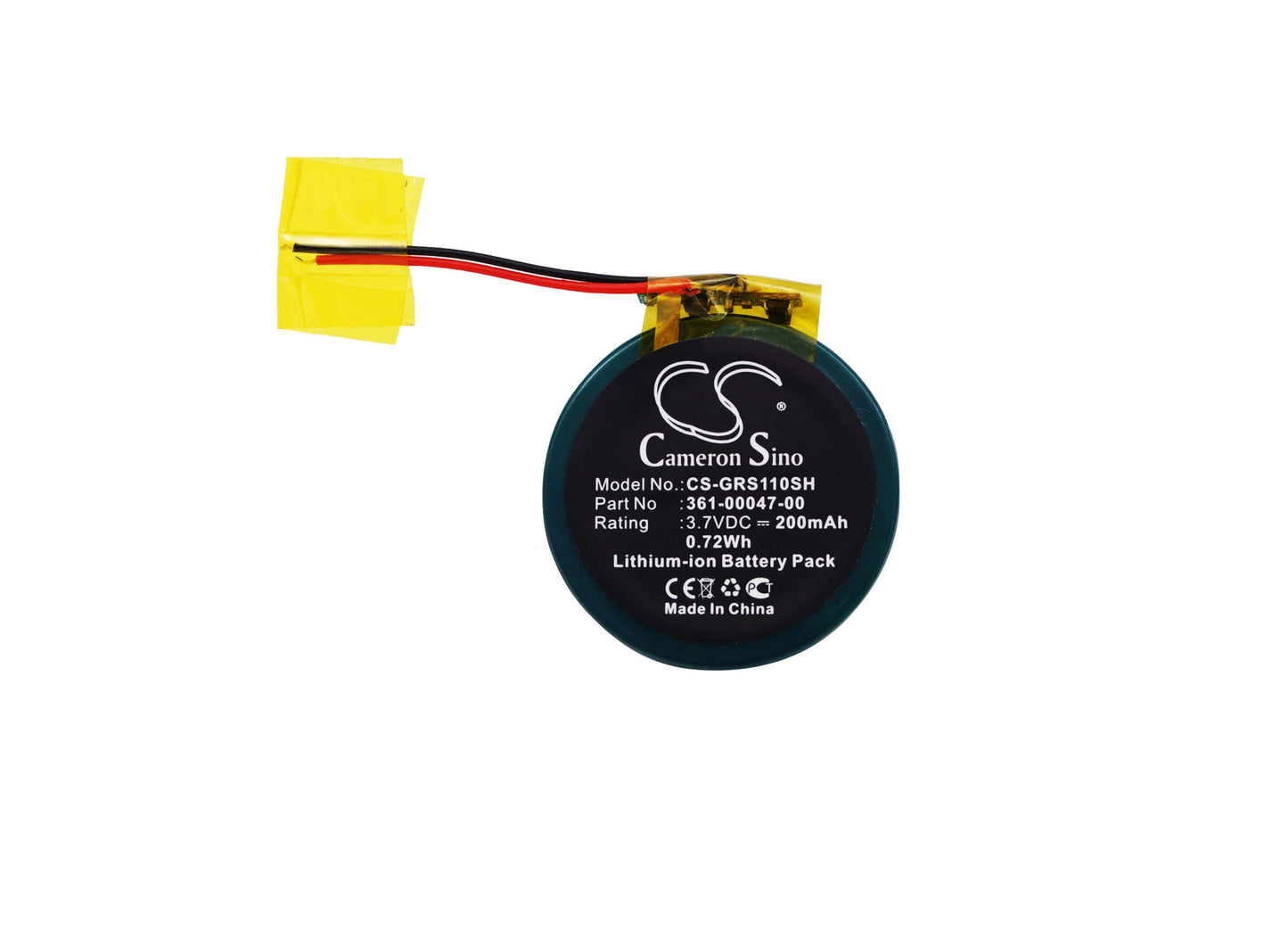 3.7V, 200mAh, Li-ion Battery fits Garmin, Approach S1, Approach S3, 0.74Wh