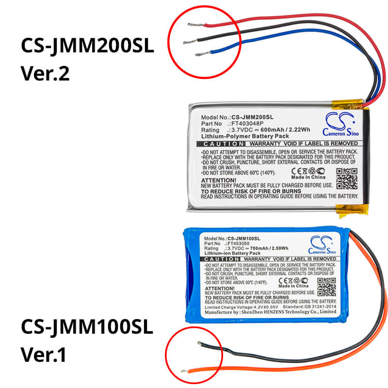 3.7V, 600mAh, Li-Polymer Battery fits Jbl, Clip, Clip+, 2.22Wh