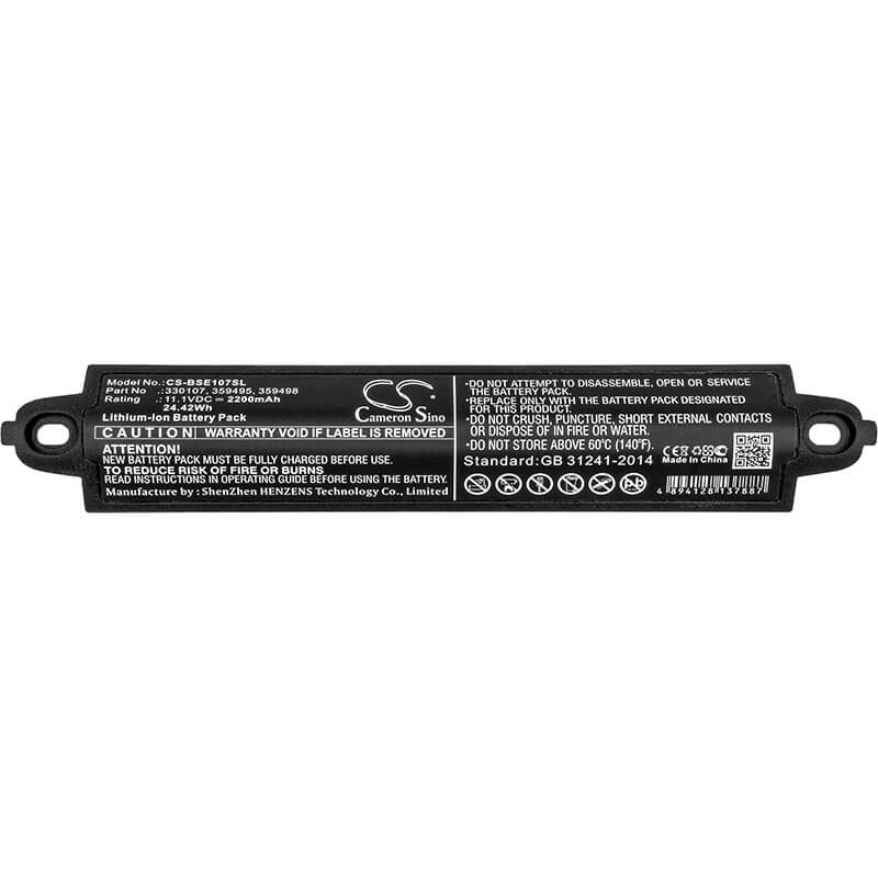 11.1V, 2200mAh, Li-ion Battery fits Bose, 404600, Soundlink, 24.42Wh