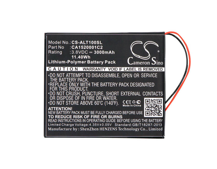 3.8V, 3000mAh, Li-Polymer Battery fits Alcatel, Onetouch T10, Ot-t10, 11.4Wh