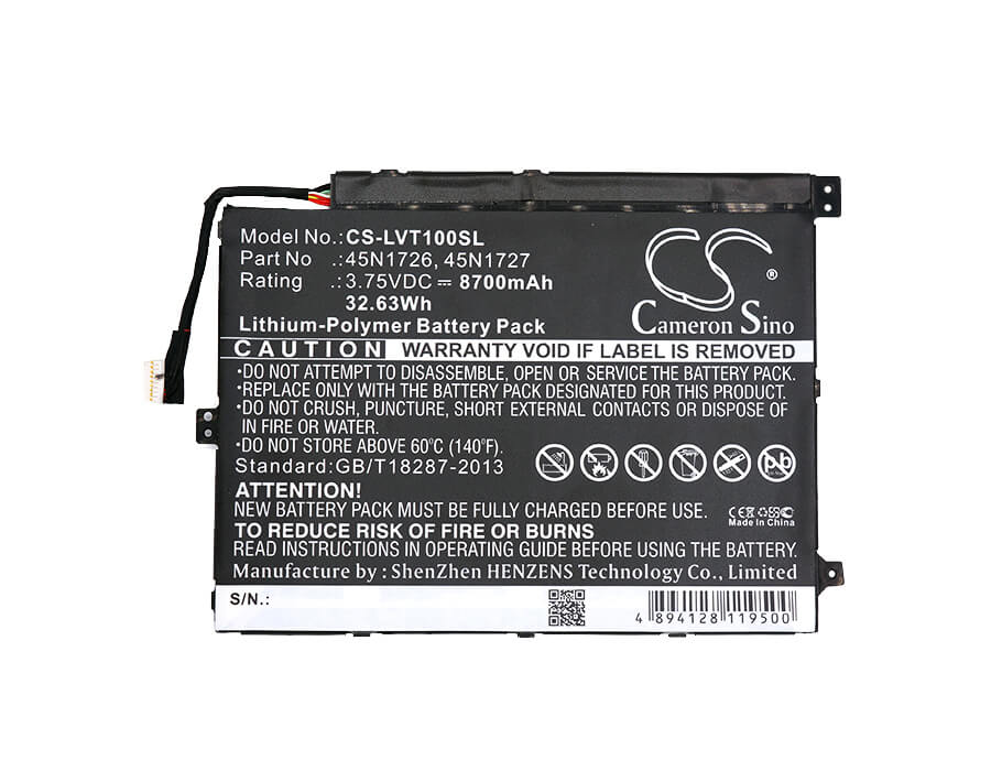 3.75V, 8700mAh, Li-Polymer Battery fits Lenovo, Thinkpad 10, Z3795, 32.625Wh