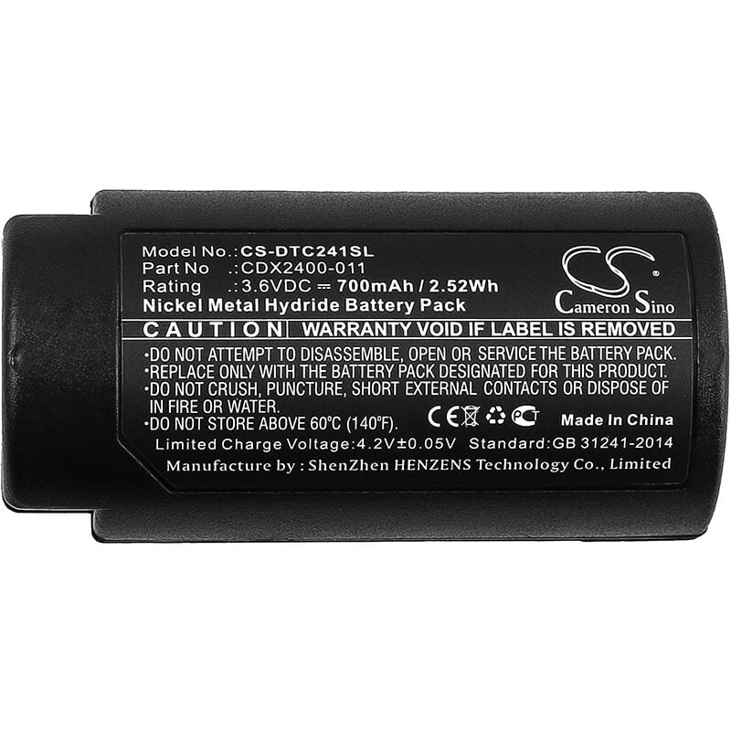 3.6V, 700mAh, Ni-MH Battery fits Cordex, Toughpix I, Toughpix Ii Trident, 2.52Wh