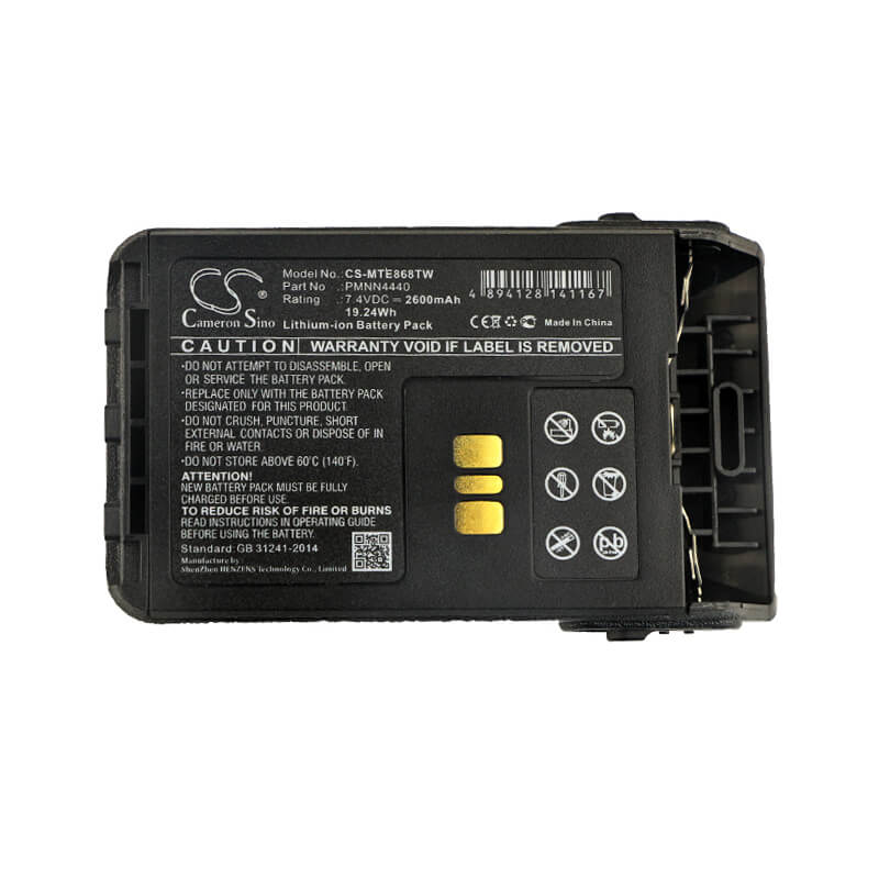 7.4V, 2600mAh, Li-ion Battery fits Motorola, Dp3441, Dp3441e, 19.24Wh