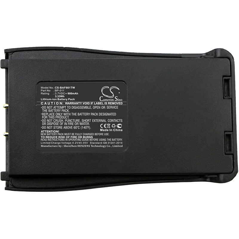 3.7V, 900mAh, Li-ion Battery fits Baofeng, Bf-666s, Bf-666-s, 3.33Wh