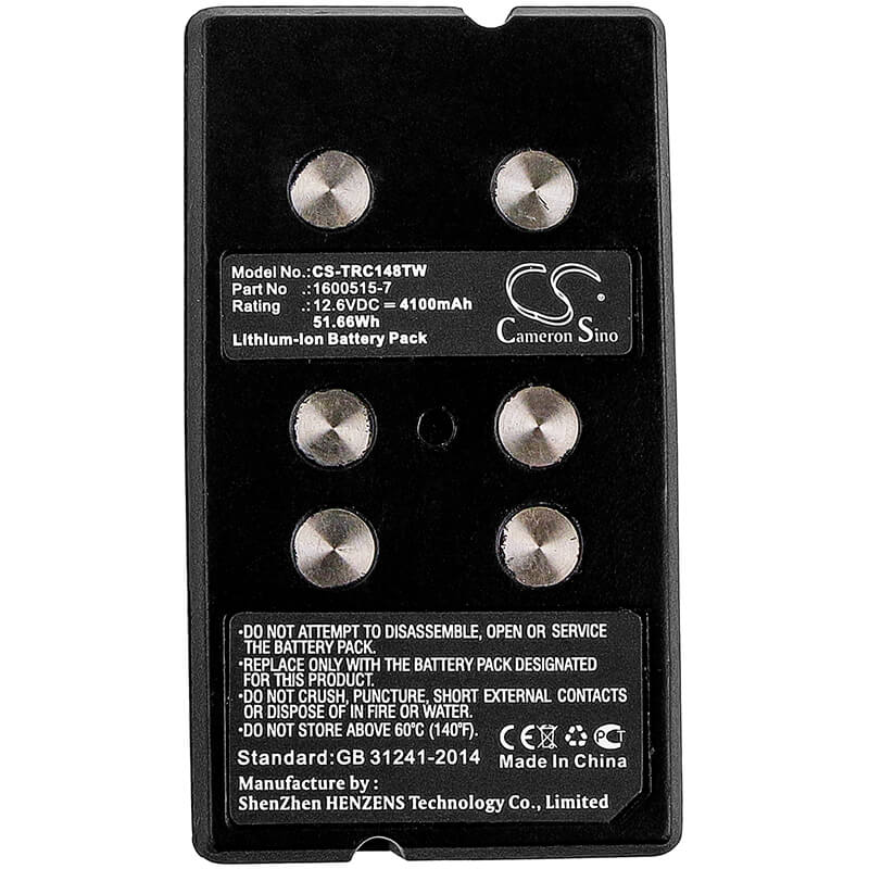 12.6V, 4100mAh, Li-ion Battery fits Thales, Rc-148, 51.66Wh