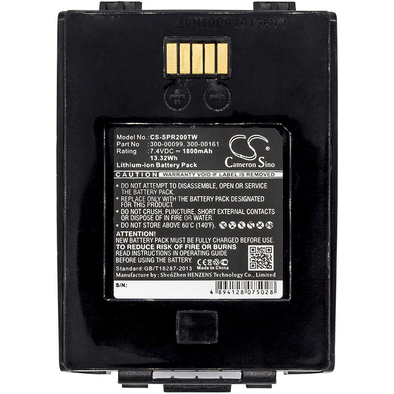 7.4V, 1800mAh, Li-ion Battery fits Sepura, Src3300, Srg3500, 13.32Wh