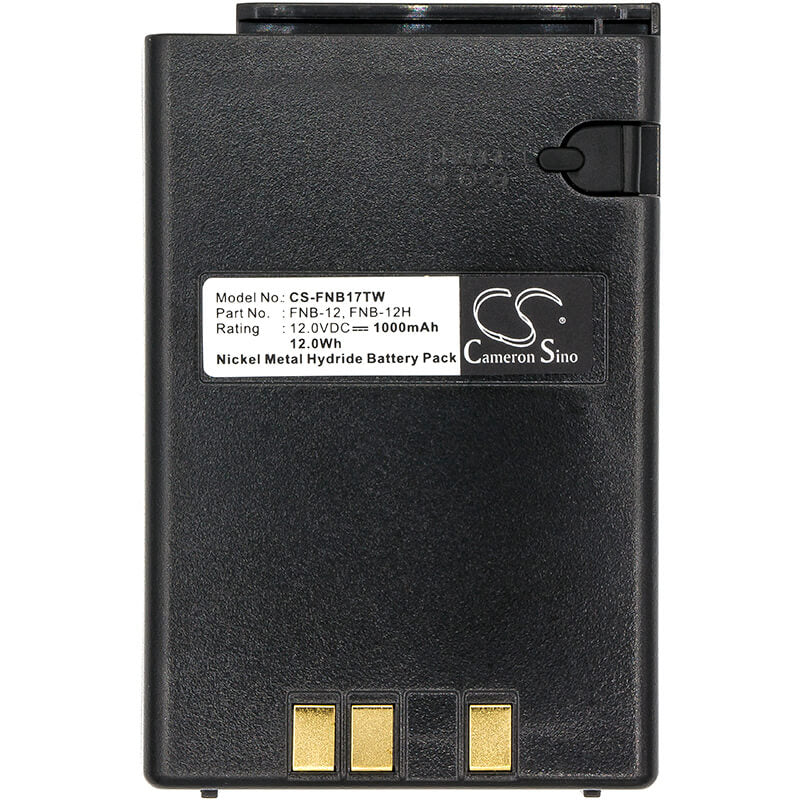 12.0V, 1000mAh, Ni-MH Battery fits Yaesu, Ft-23r, Ft-33r, 12Wh