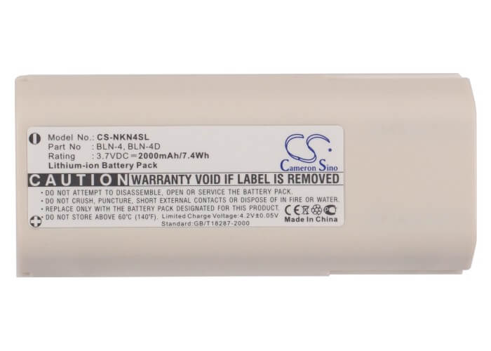 3.7V, 2000mAh, Li-ion Battery fits Nokia, Thr850, Thr880, 7.4Wh