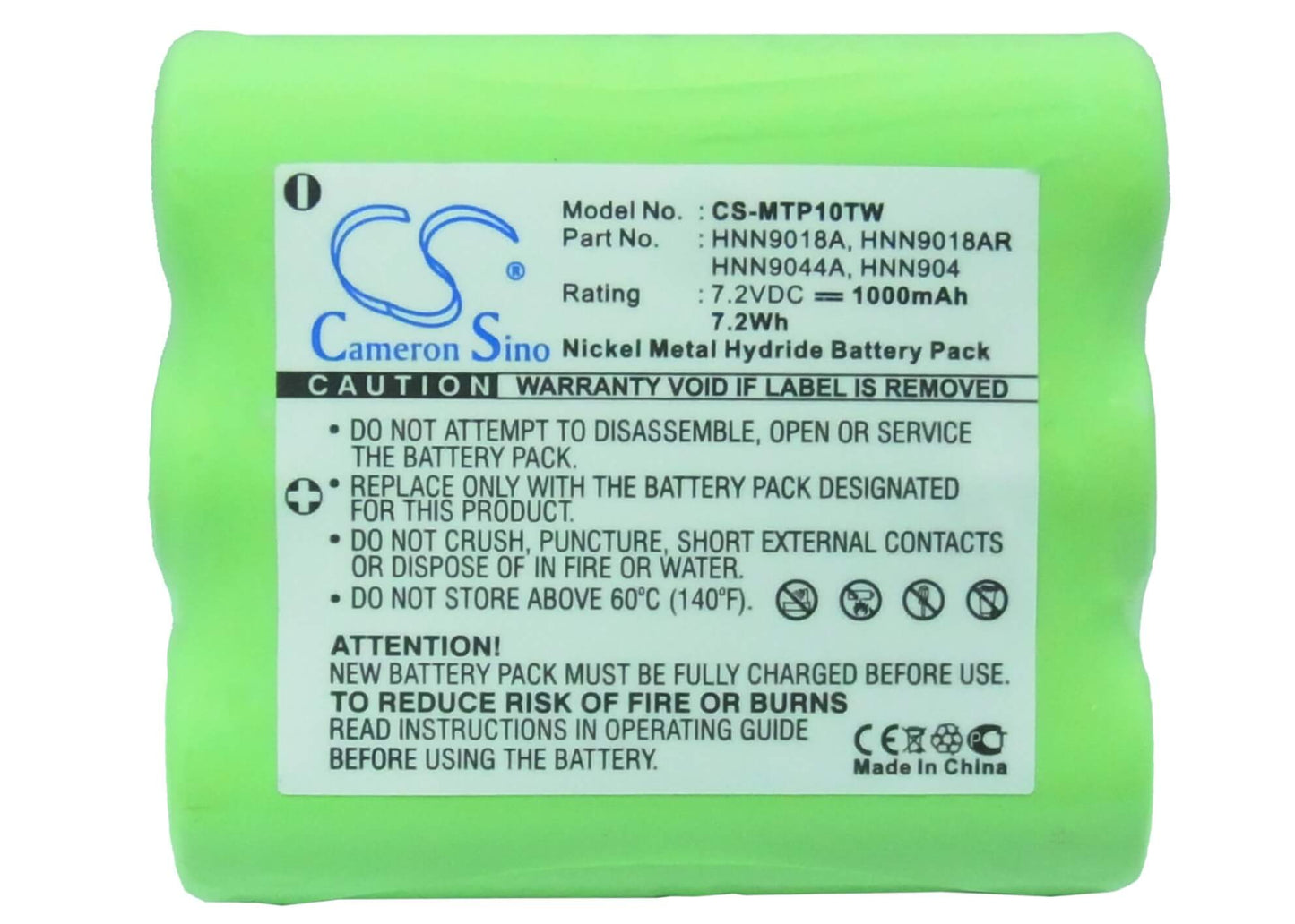 7.2V, 1000mAh, Ni-MH Battery fits Sprint, Mu11, Mu11c, 7.2Wh