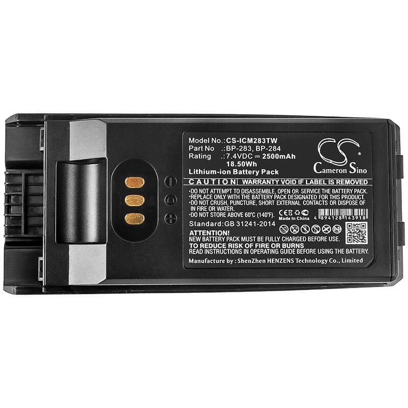 7.4V, 2500mAh, Li-ion Battery fits Icom, Ic-f3400, Ic-f3400d, 18.5Wh