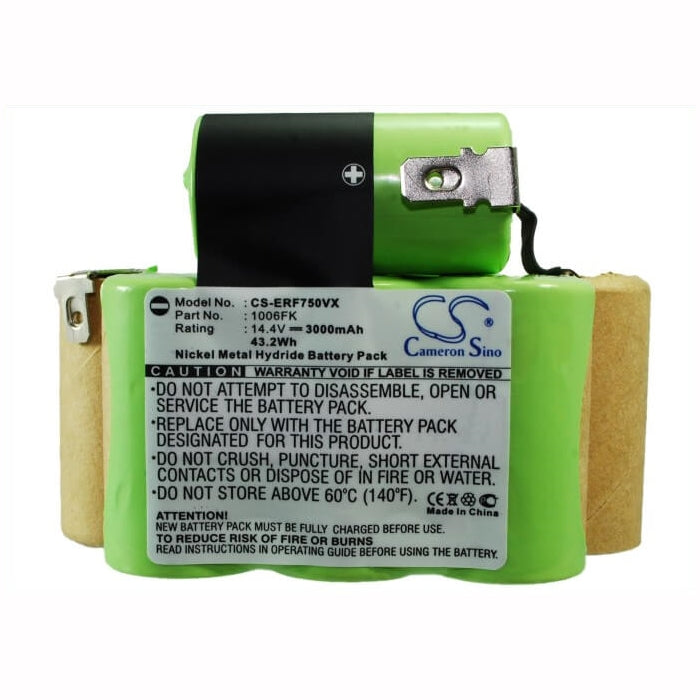 14.4V, 3000mAh, Ni-MH Battery fits Euro Pro, Shark Ep750, Shark Ep750 100350, 43.2Wh