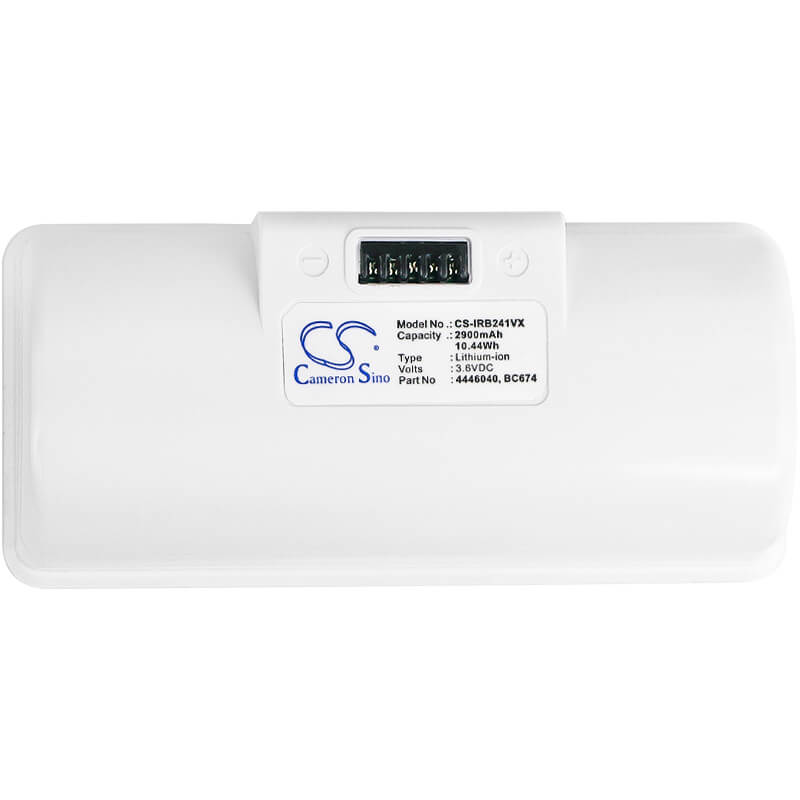 3.6V, 2900mAh, Li-ion Battery fits Irobot, Braava Jet 240, Braava Jet 241, 10.44Wh