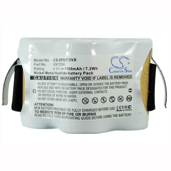 4.8V, 1500mAh, Ni-MH Battery fits Shark, V1720, V1725, 7.2Wh