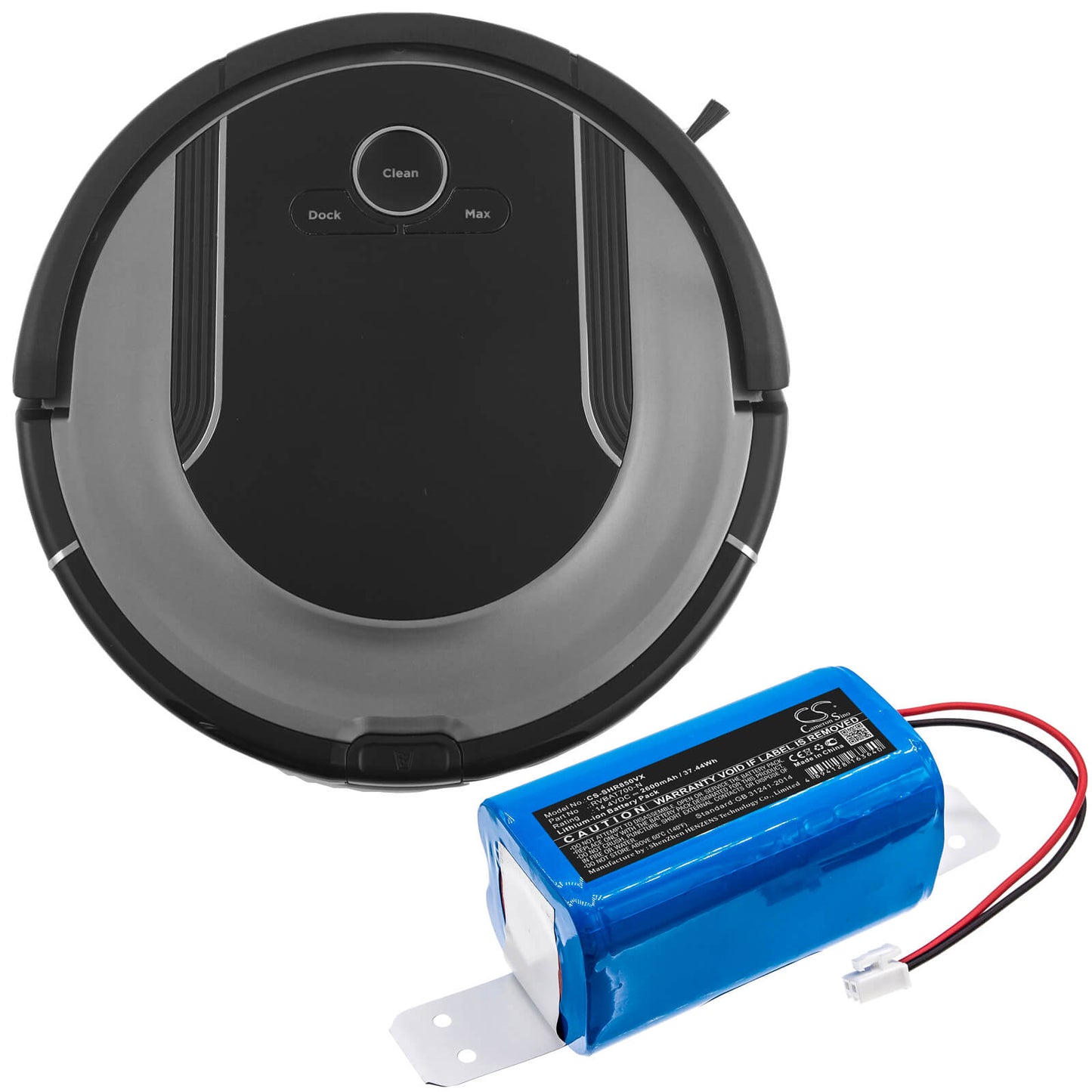 14.4V, 2600mAh, Li-ion Battery fits Shark, Rv700_n, Rv720_n, 37.44Wh